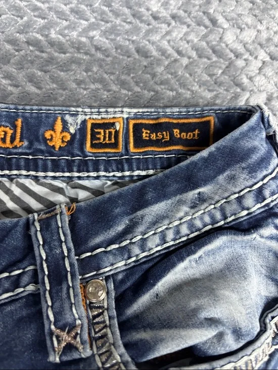 Rock Revival Women's Light Blue Boot Cut Jeans with Faded Wash - Picture 4 of 10